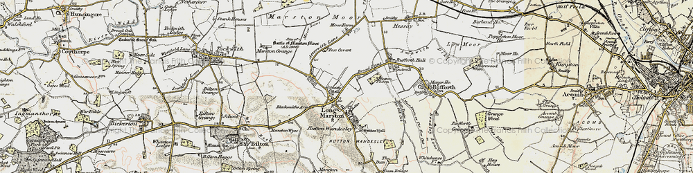 Old map of Long Marston in 1903