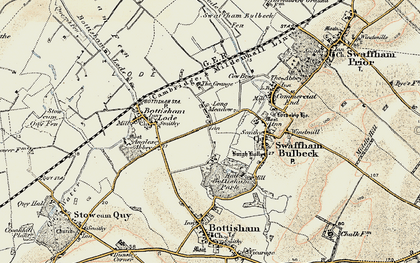 Old map of Long Meadow in 1899-1901
