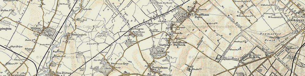 Old map of Long Meadow in 1899-1901
