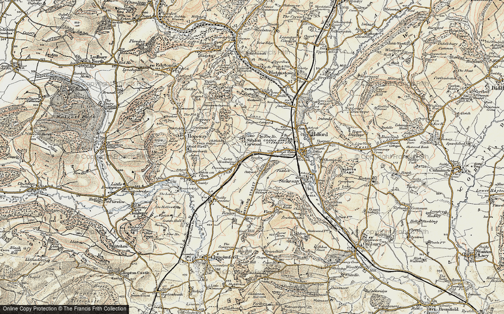 Old Map of Historic Map covering Brooches, The in 1901-1903
