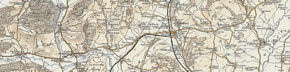 Old map of Long Meadowend in 1901-1903
