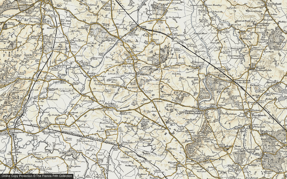 Old Map of Long Oak, 1902 in 1902