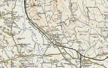 Old map of Long Preston in 1903-1904