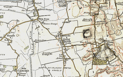 Old map of Long Riston in 1903-1908