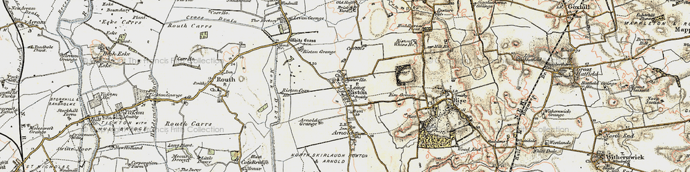 Old map of Long Riston in 1903-1908