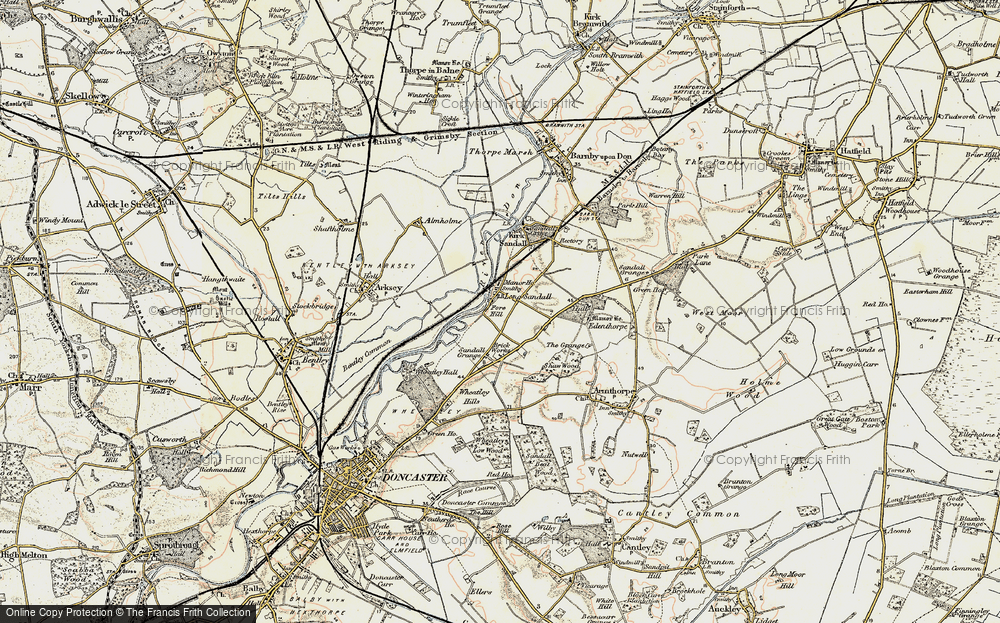Old Map of Long Sandall, 1903 in 1903
