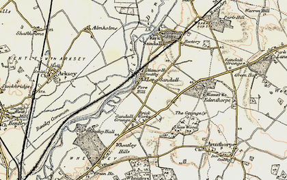 Old map of Long Sandall in 1903