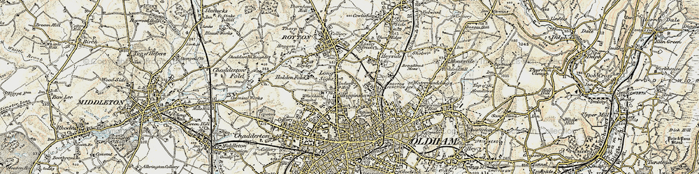 Old map of Long Sight in 1903