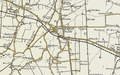 Old map of Long Sutton in 1901-1902