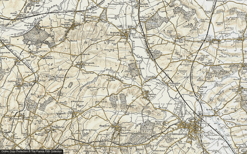 Old Map of Long Whatton, 1902-1903 in 1902-1903