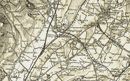 Old map of Whitestanes in 1905-1906