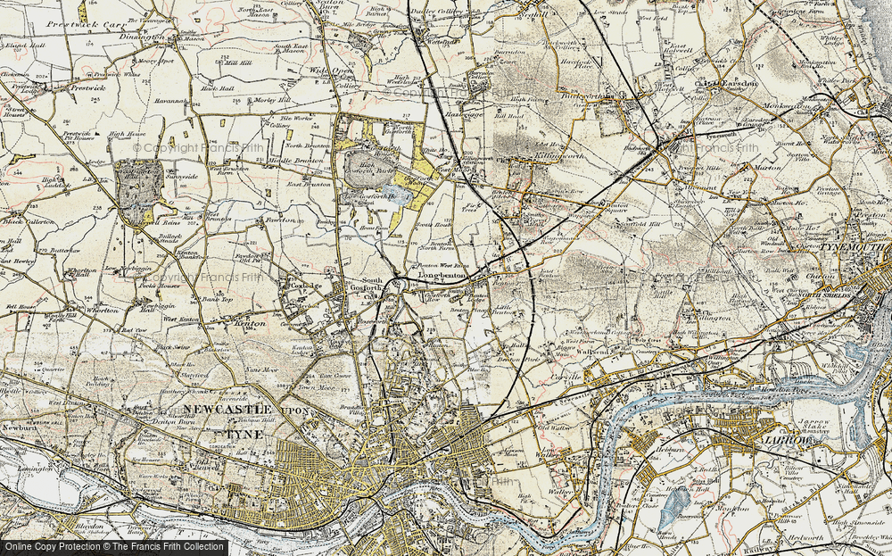 Old Map of Longbenton, 1901-1903 in 1901-1903