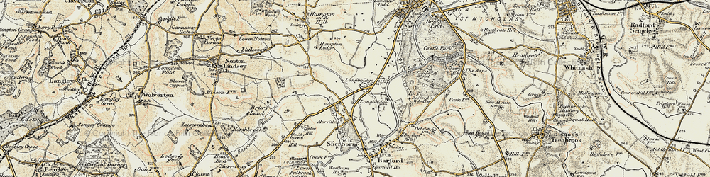 Old map of Longbridge in 1899-1902