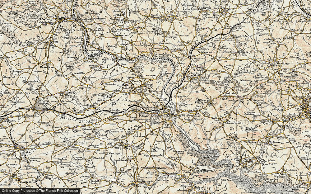 Old Map of Longcause, 1899 in 1899