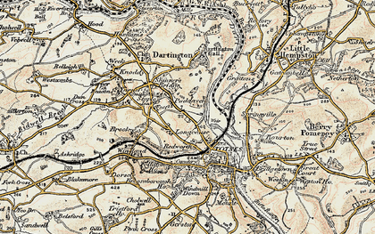 Old map of Longcause in 1899