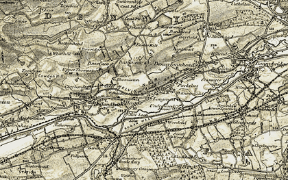 Old map of Longcroft in 1904-1907