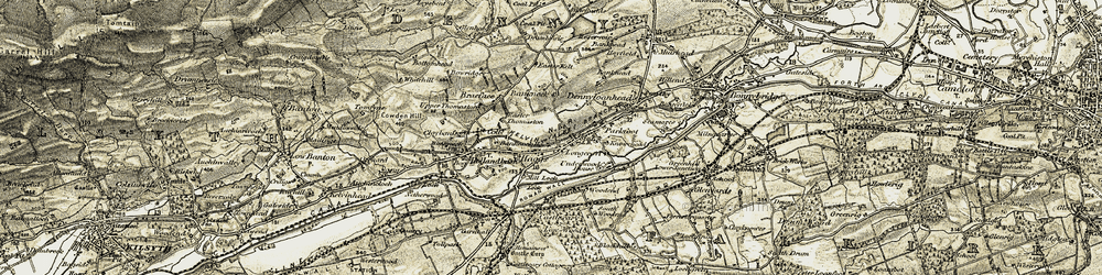 Old map of Longcroft in 1904-1907
