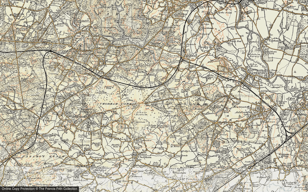 Old Map of Longcross, 1897-1909 in 1897-1909