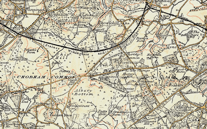 Old map of Longcross in 1897-1909