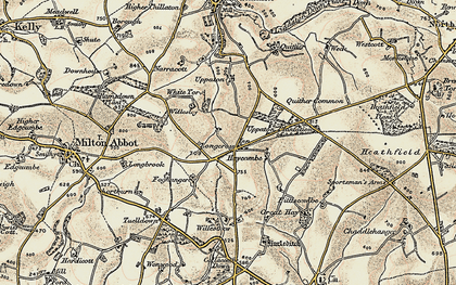 Old map of Longcross in 1899-1900