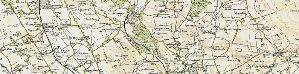 Old map of Longdales in 1901-1904