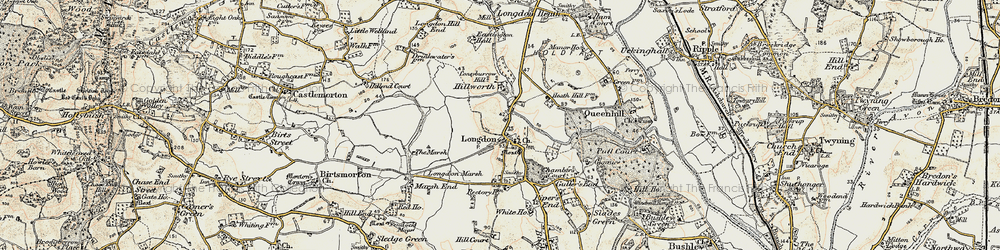 Old map of Longdon in 1899-1901