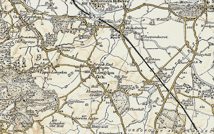 Old map of Longdon in 1902