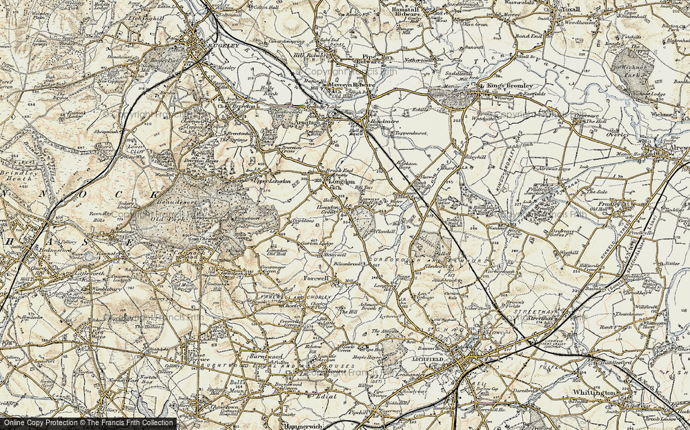 Old Map of Longdon Green, 1902 in 1902