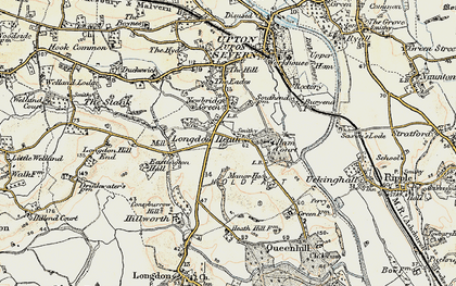Old map of Longdon Heath in 1899-1901