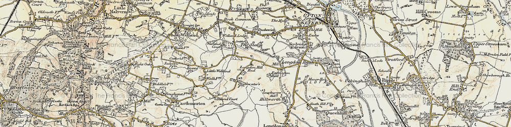 Old map of Longdon Hill End in 1899-1901