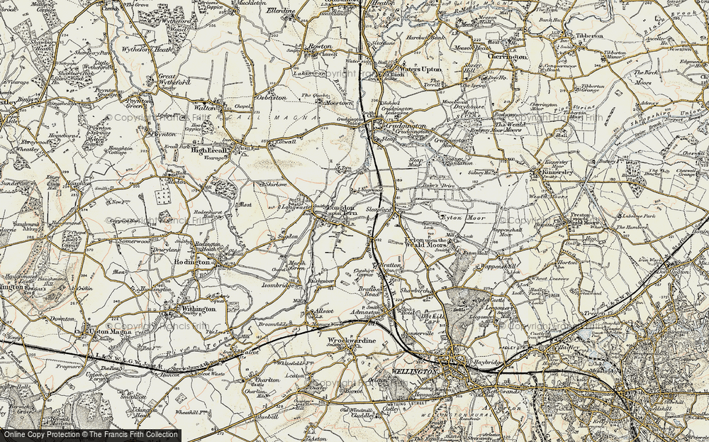 Old Map of Longdon on Tern, 1902 in 1902