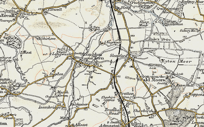 Old map of Longdon on Tern in 1902