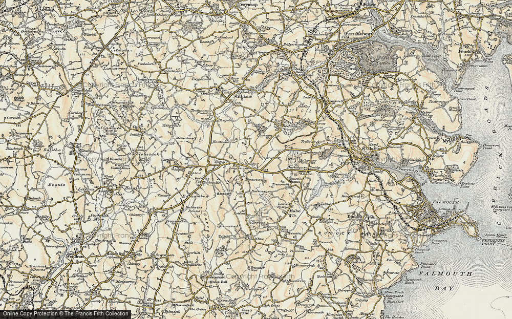 Old Map of Longdowns, 1900 in 1900