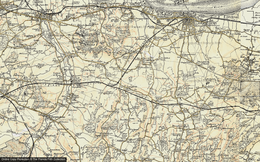 Old Map of Longfield, 1897-1898 in 1897-1898