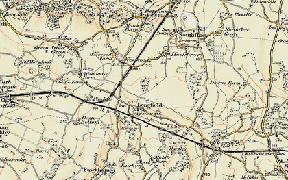 Old map of Longfield in 1897-1898