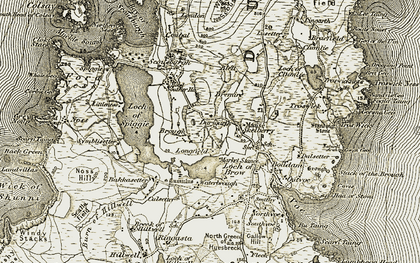 Old map of Longfield in 1911-1912