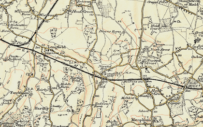 Old map of Longfield Hill in 1897-1898