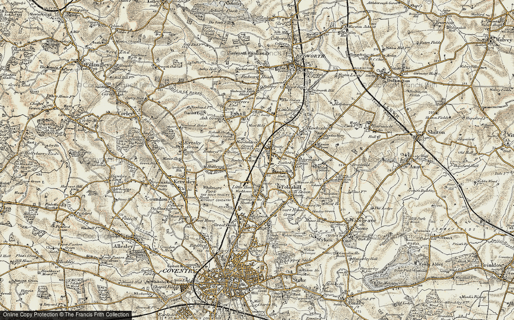 Old Map of Longford, 1901-1902 in 1901-1902
