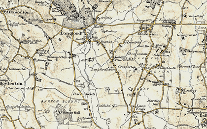 Old map of Longfordlane in 1902