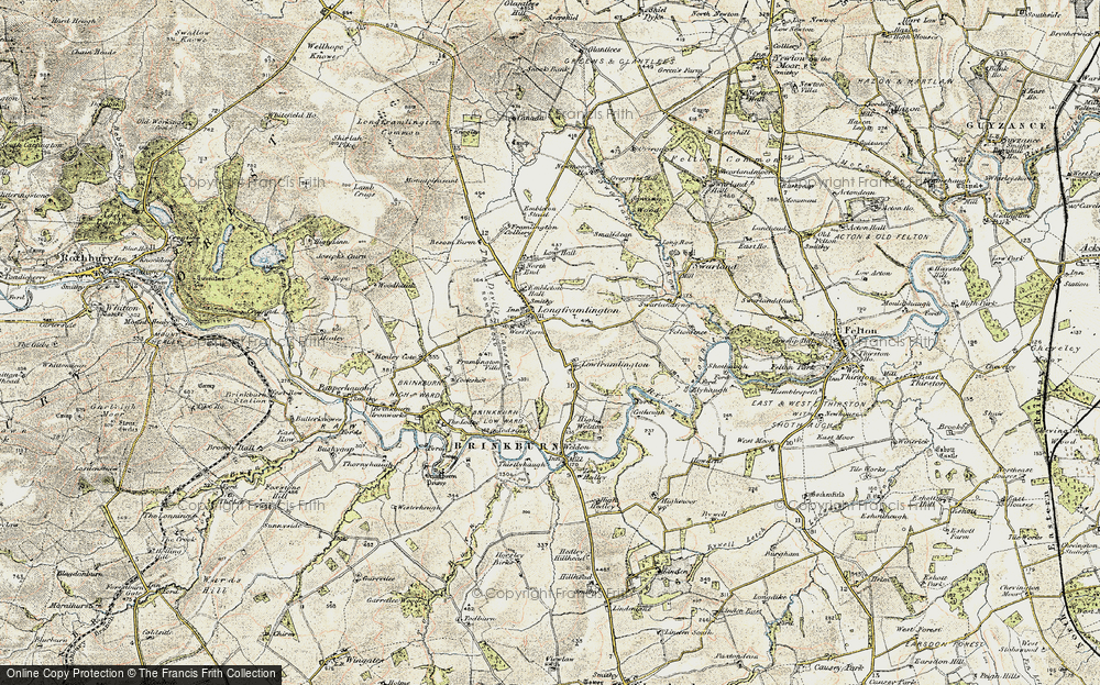 Old Map of Longframlington, 1901-1903 in 1901-1903