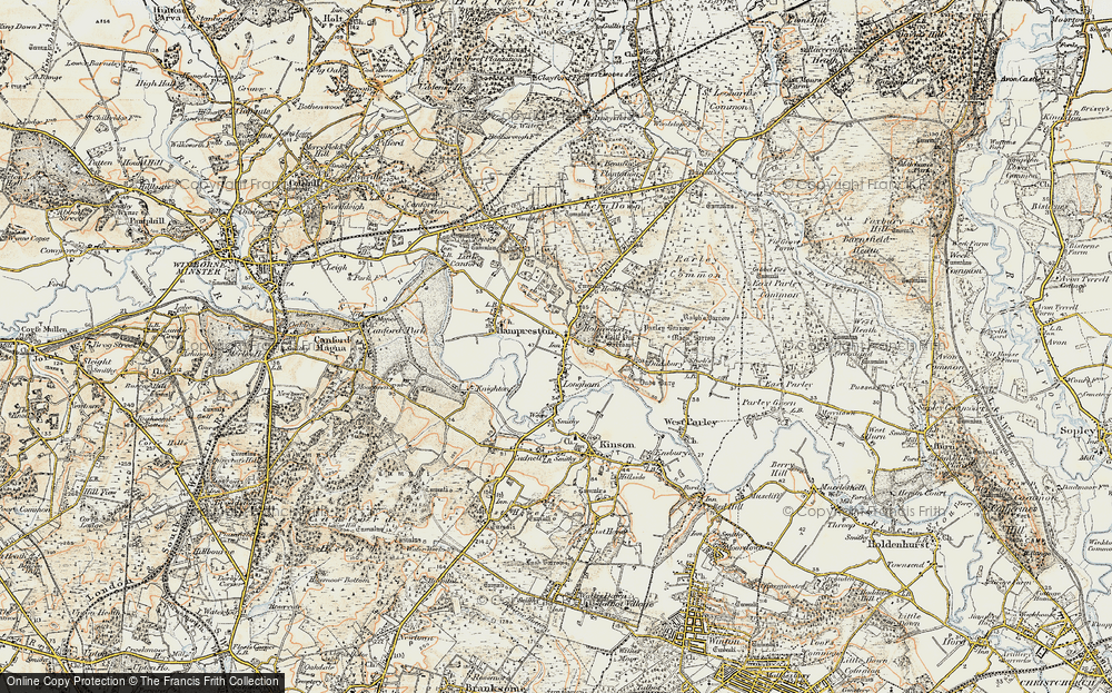 Old Map of Longham, 1897-1909 in 1897-1909