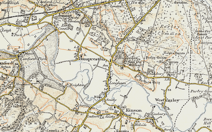 Old map of Holmwood in 1897-1909