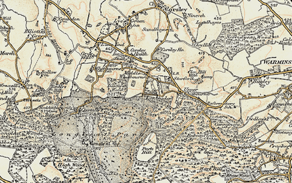 Old map of Longhedge in 1897-1899