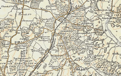 Old map of Longlane in 1897-1900