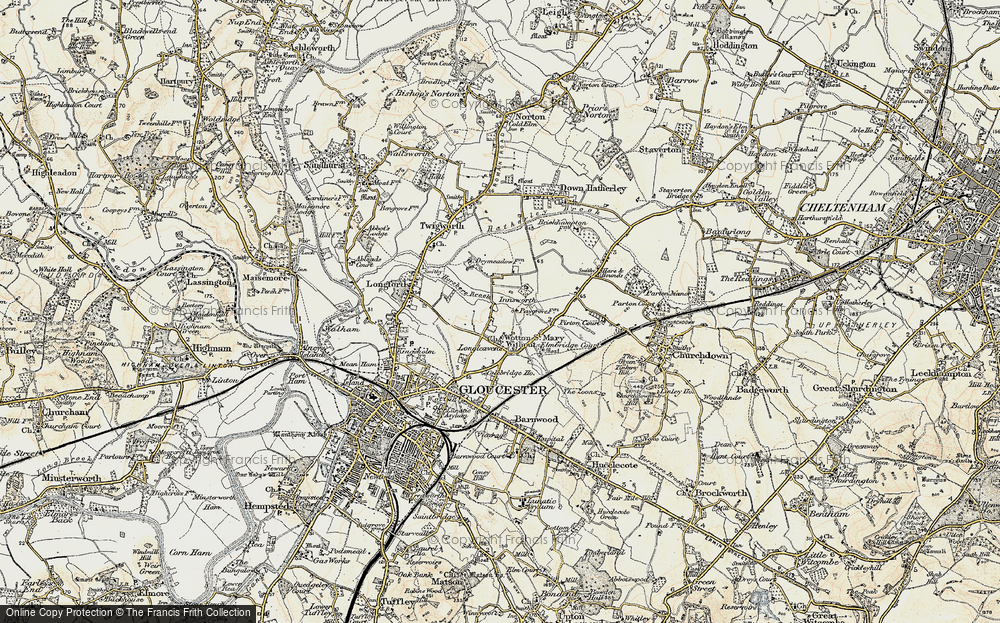 Old Map of Longlevens, 1898-1900 in 1898-1900