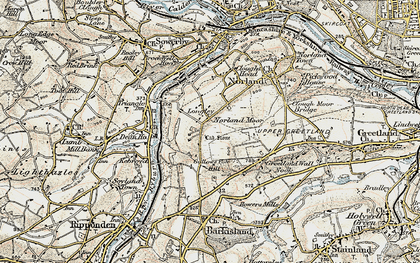 Old map of Longley in 1903