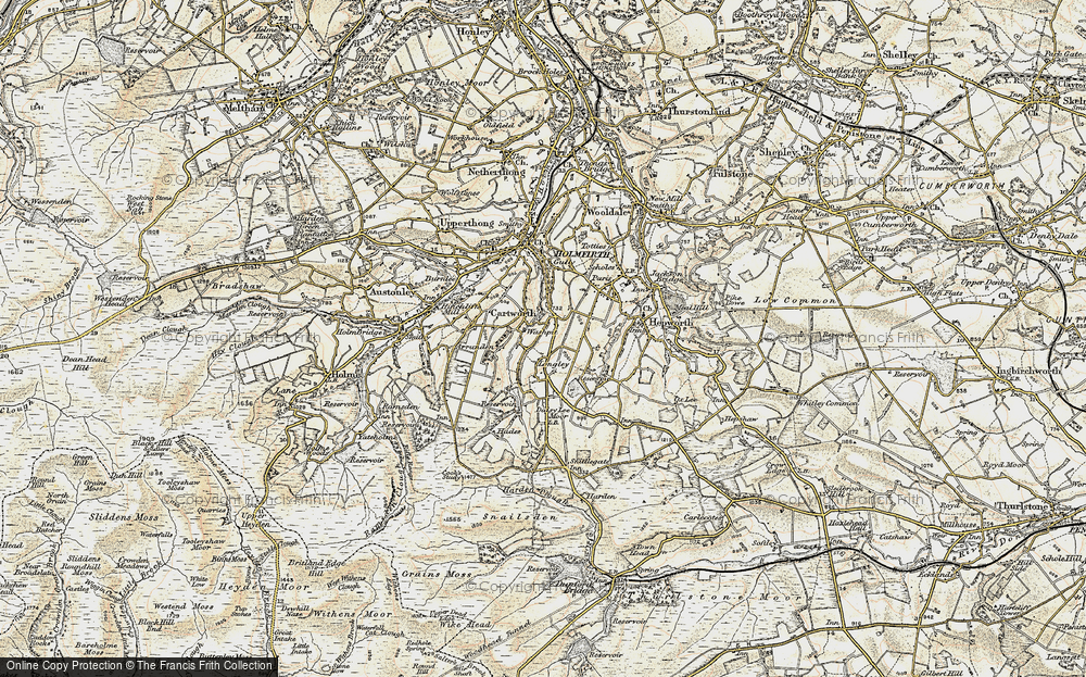 Old Map of Longley, 1903 in 1903