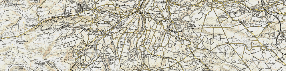 Old map of Longley in 1903