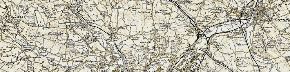 Old map of Longley in 1903