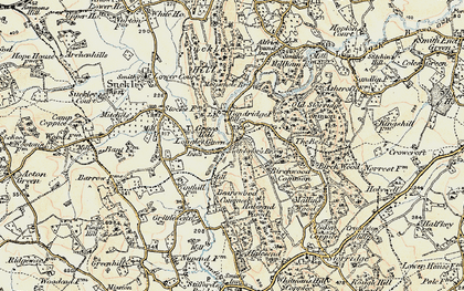 Old map of Longley Green in 1899-1901